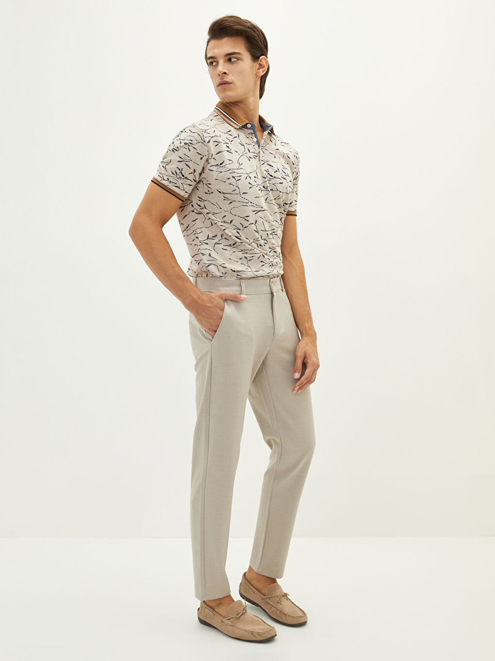 Slim Fit Textured Men's Trousers-1