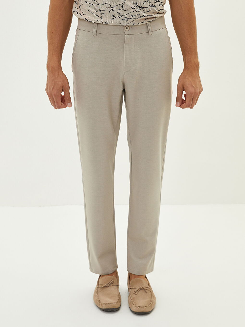 Slim Fit Textured Men's Trousers-3