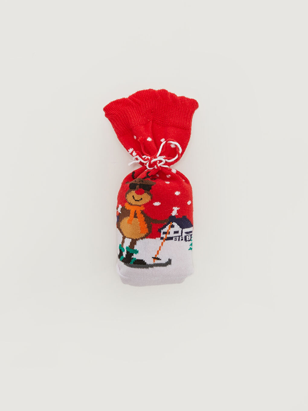 Kırmızı Yılbaşı Temalı Erkek Çocuk Soket Çorap-3