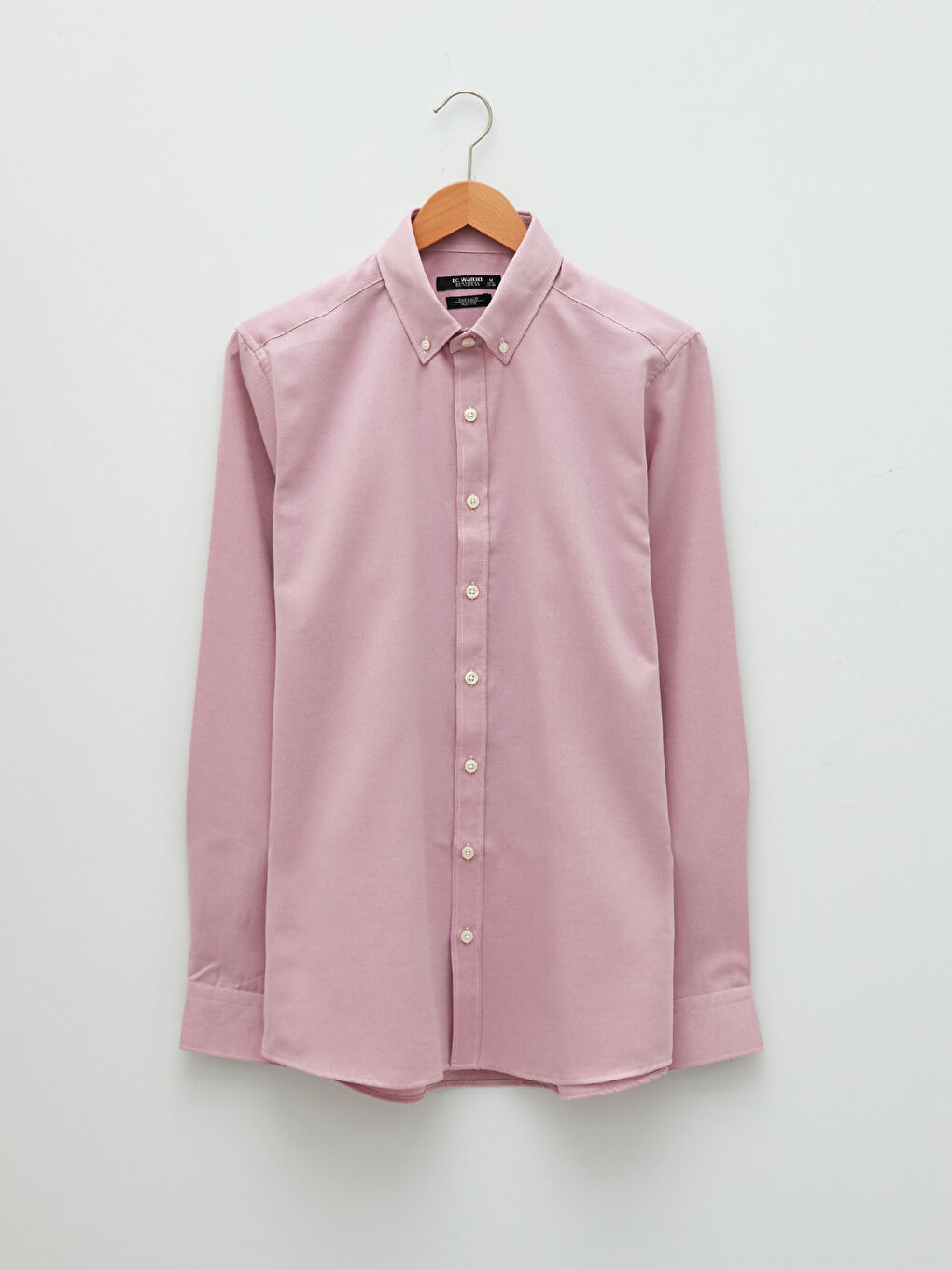 Slim Fit Long Sleeve Oxford Men's Shirt-5