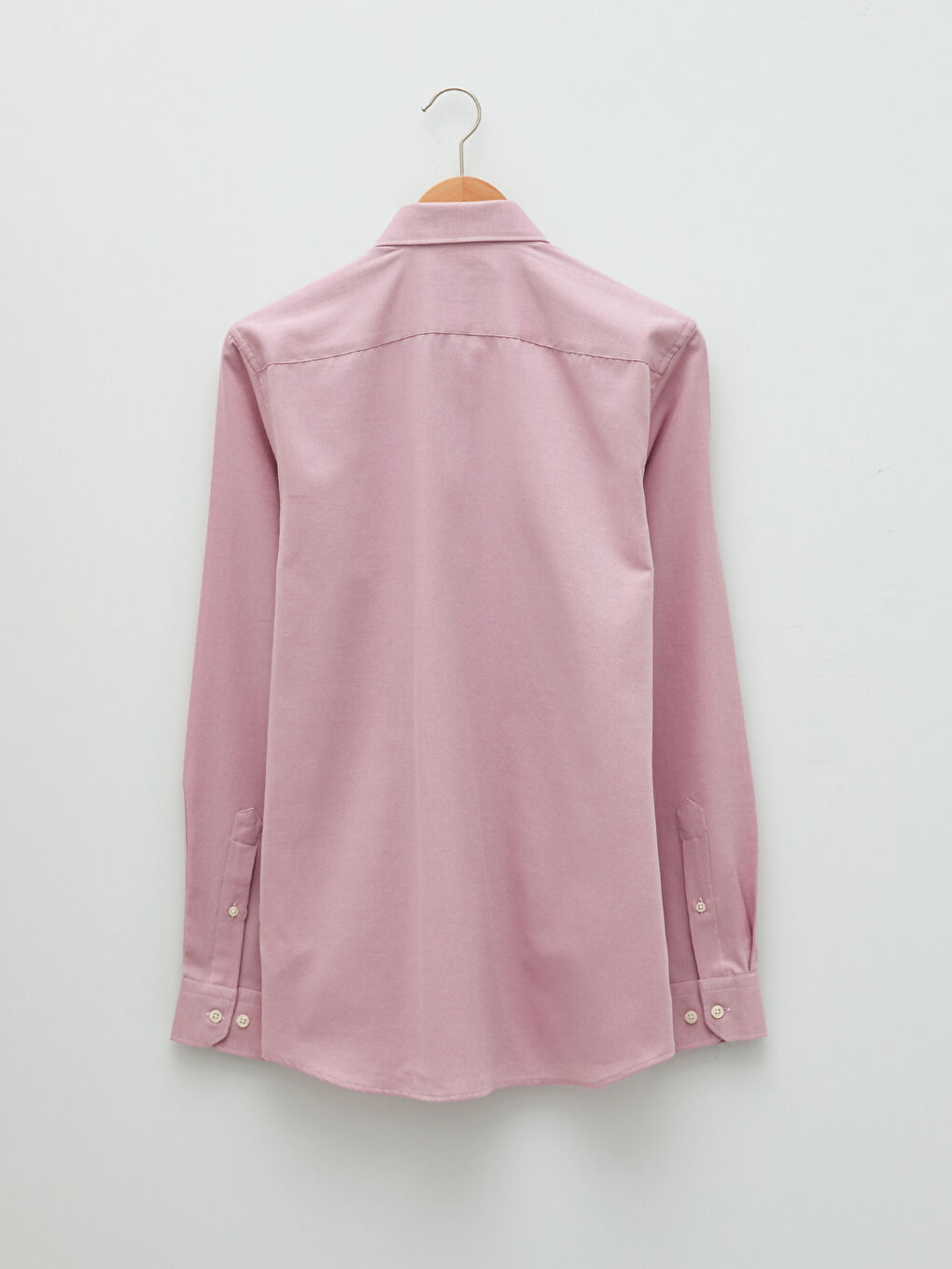 Slim Fit Long Sleeve Oxford Men's Shirt-6