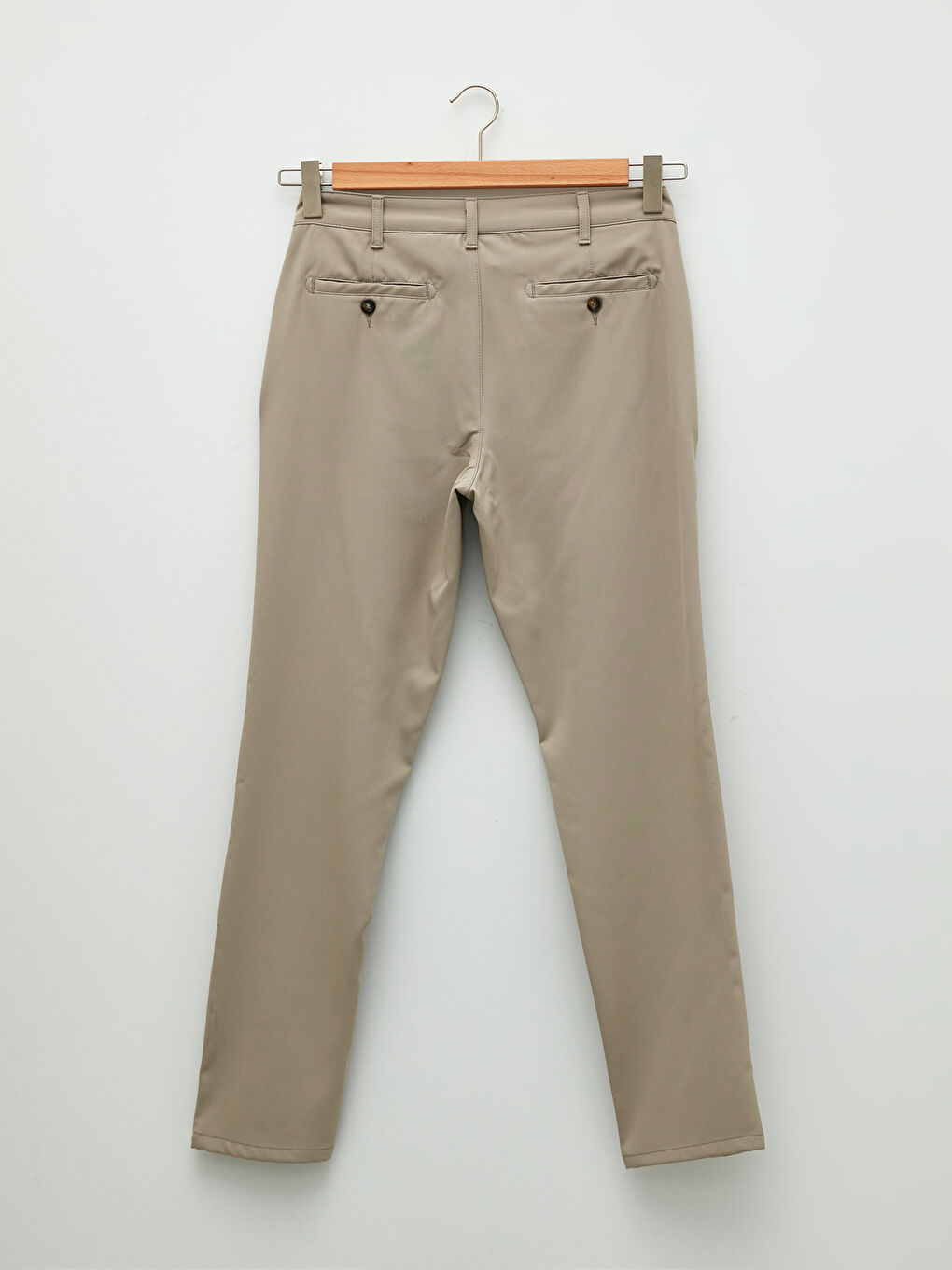 Bej Dar Kalıp Erkek Chino Pantolon-6