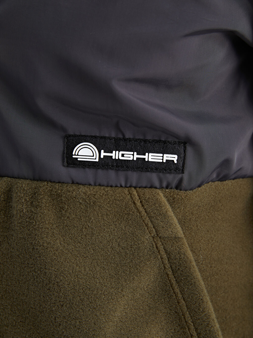 Haki Standart Kalıp Kapüşonlu Erkek Spor Hırka-3