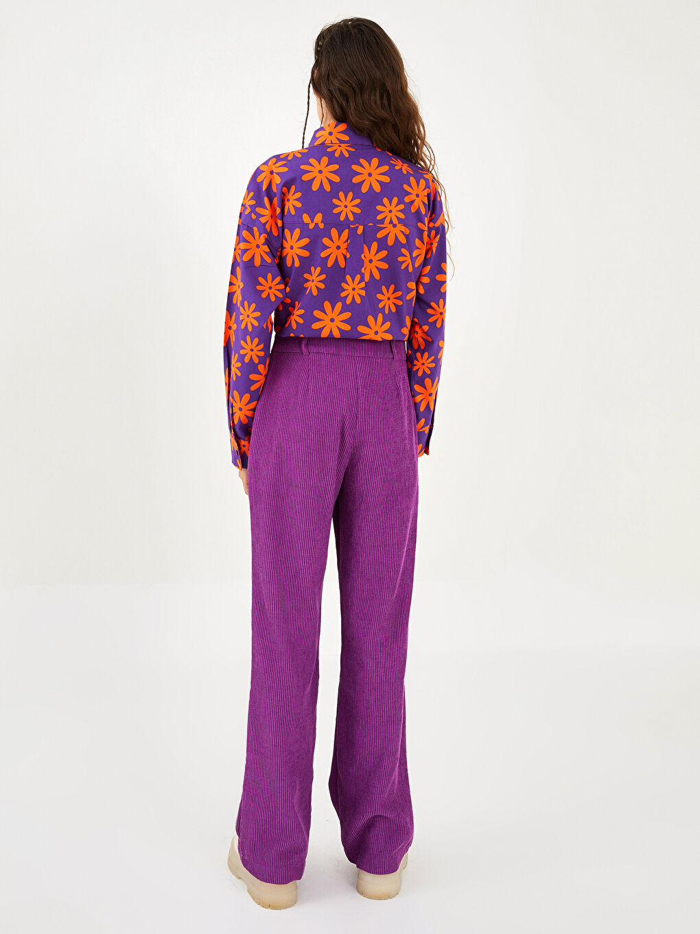 Standard Fit Pocket Detailed Bell-Bottoms Women's Trousers-3