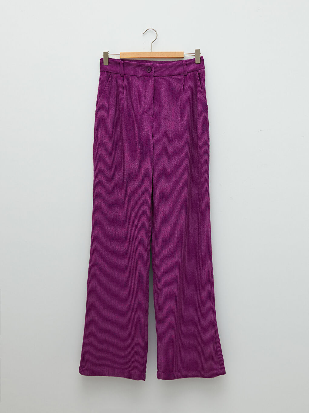 Standard Fit Pocket Detailed Bell-Bottoms Women's Trousers-4