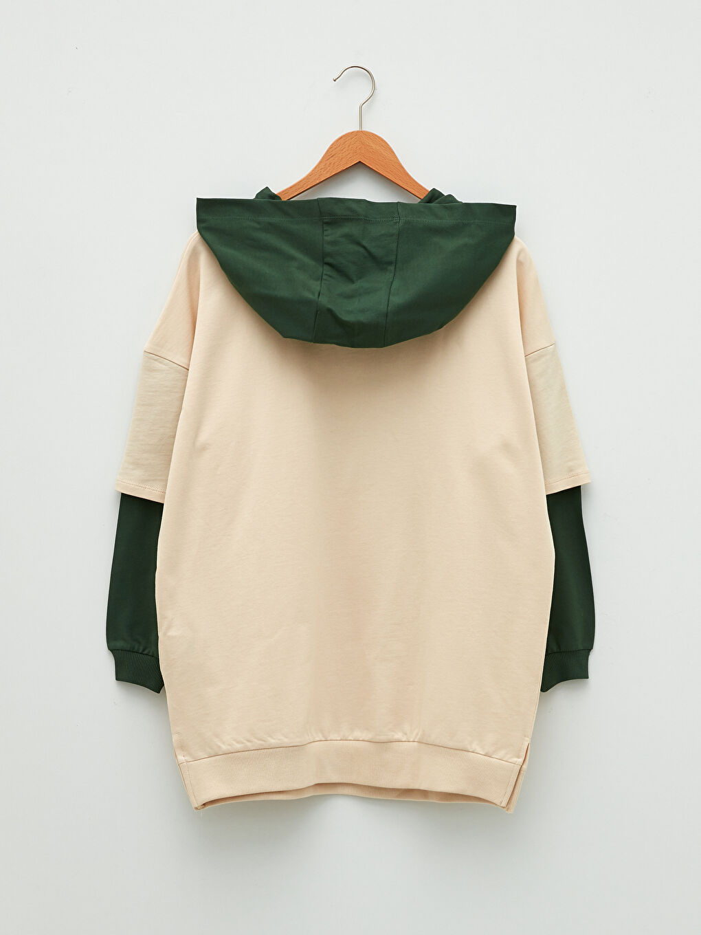 LCW Modest Hooded Printed Long Sleeve Women's Sweatshirt Tunic -W1IK74Z8-DF7