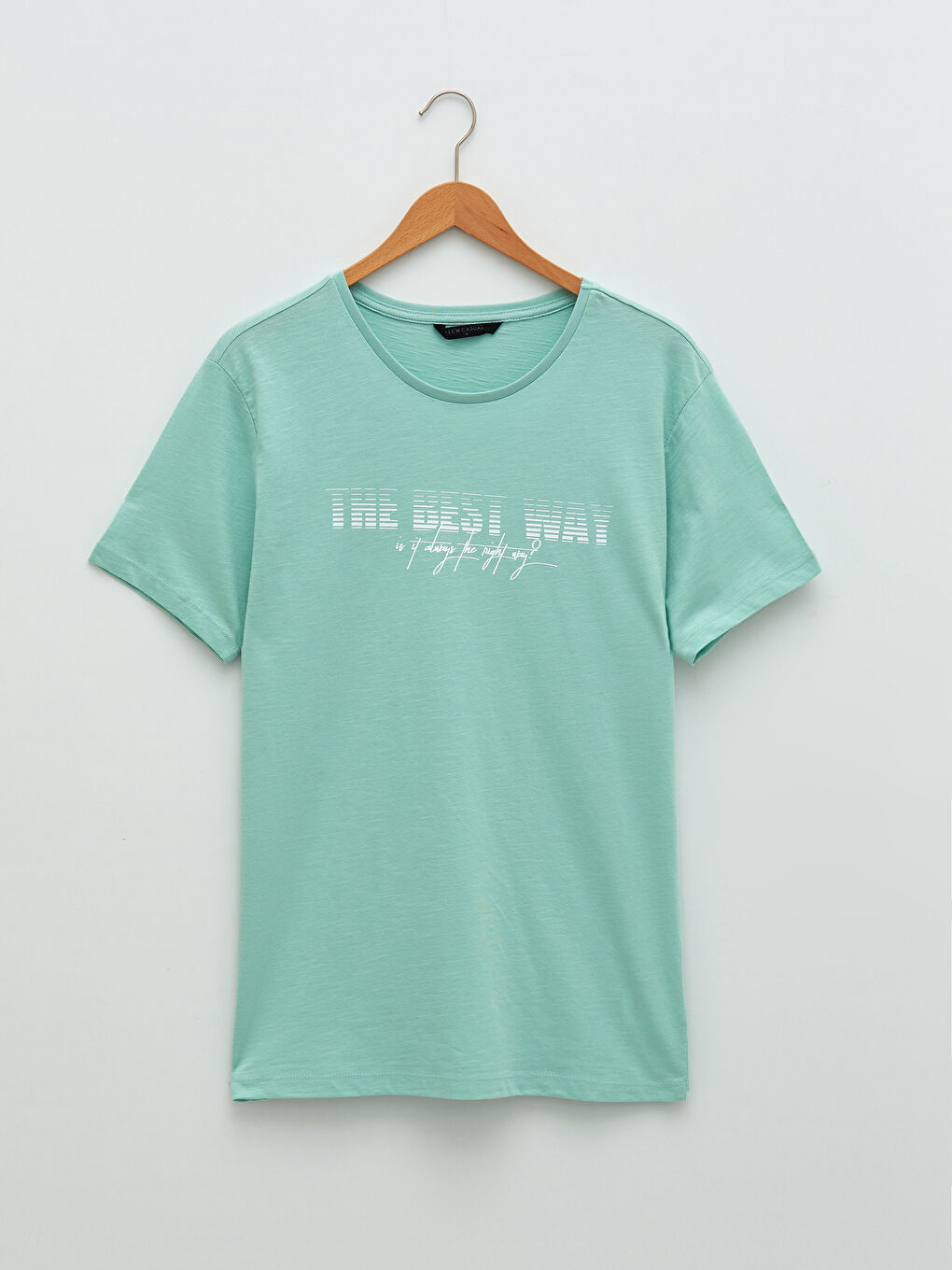 Crew Neck Short Sleeve Printed Combed Cotton Men's T-shirt-5
