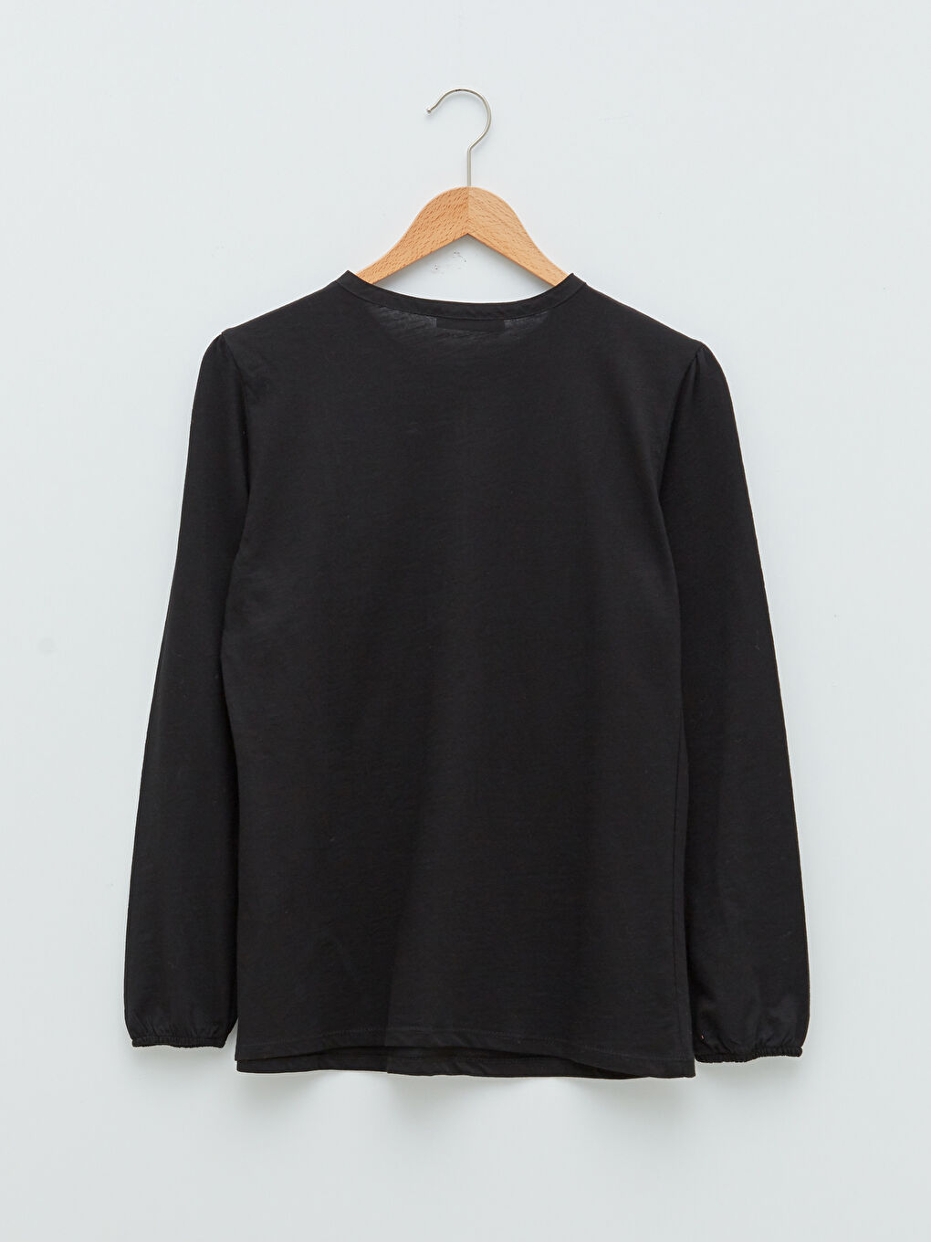 Crew Neck Embroidered Long Sleeve Cotton Women's Blouse-7