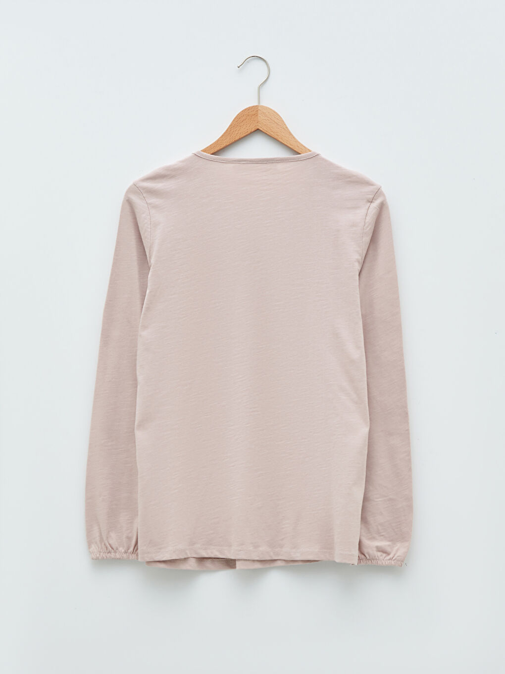 بلوزة قطنية للسيدات بأكمام طويلة مع ياقة مربوطة ومطرزة-6