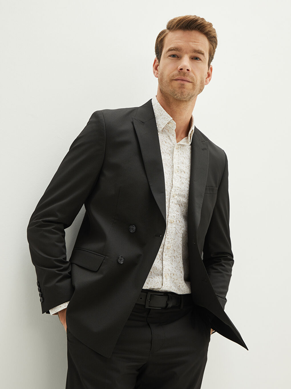Siyah Dar Kalıp Erkek Blazer Ceket