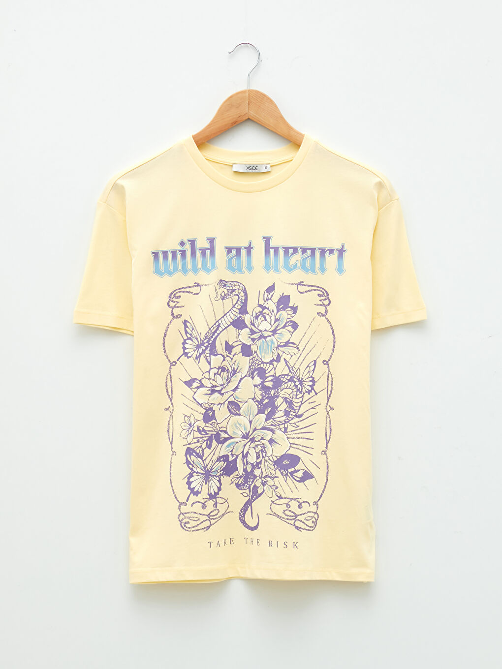 Crew Neck Printed Short Sleeve Cotton Women's T-shirt-5