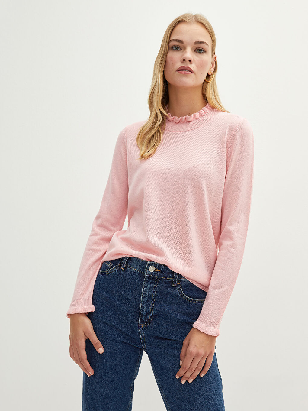LCWAIKIKI Classic Half Turtleneck Women's Knitwear Sweater -W1IM41Z8-G1W