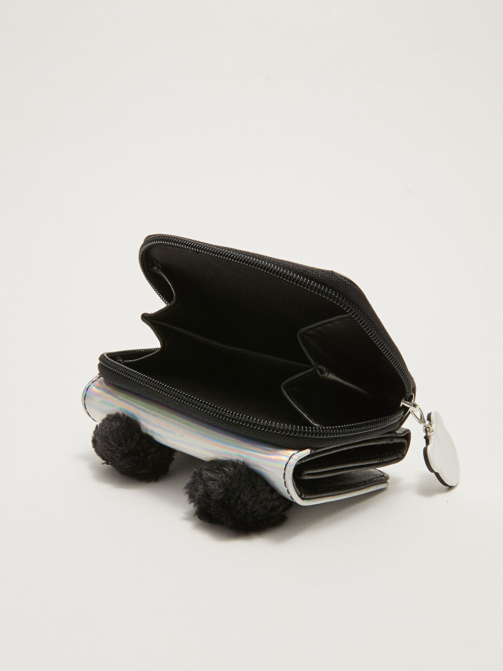 Porte-monnaie en simili cuir à motif panda pour fille-2
