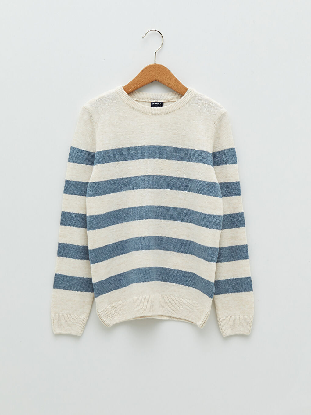 LC Waikiki Crew Neck Striped Long Sleeve Boys' Knitwear Sweater -W1IM60Z4-FWM
