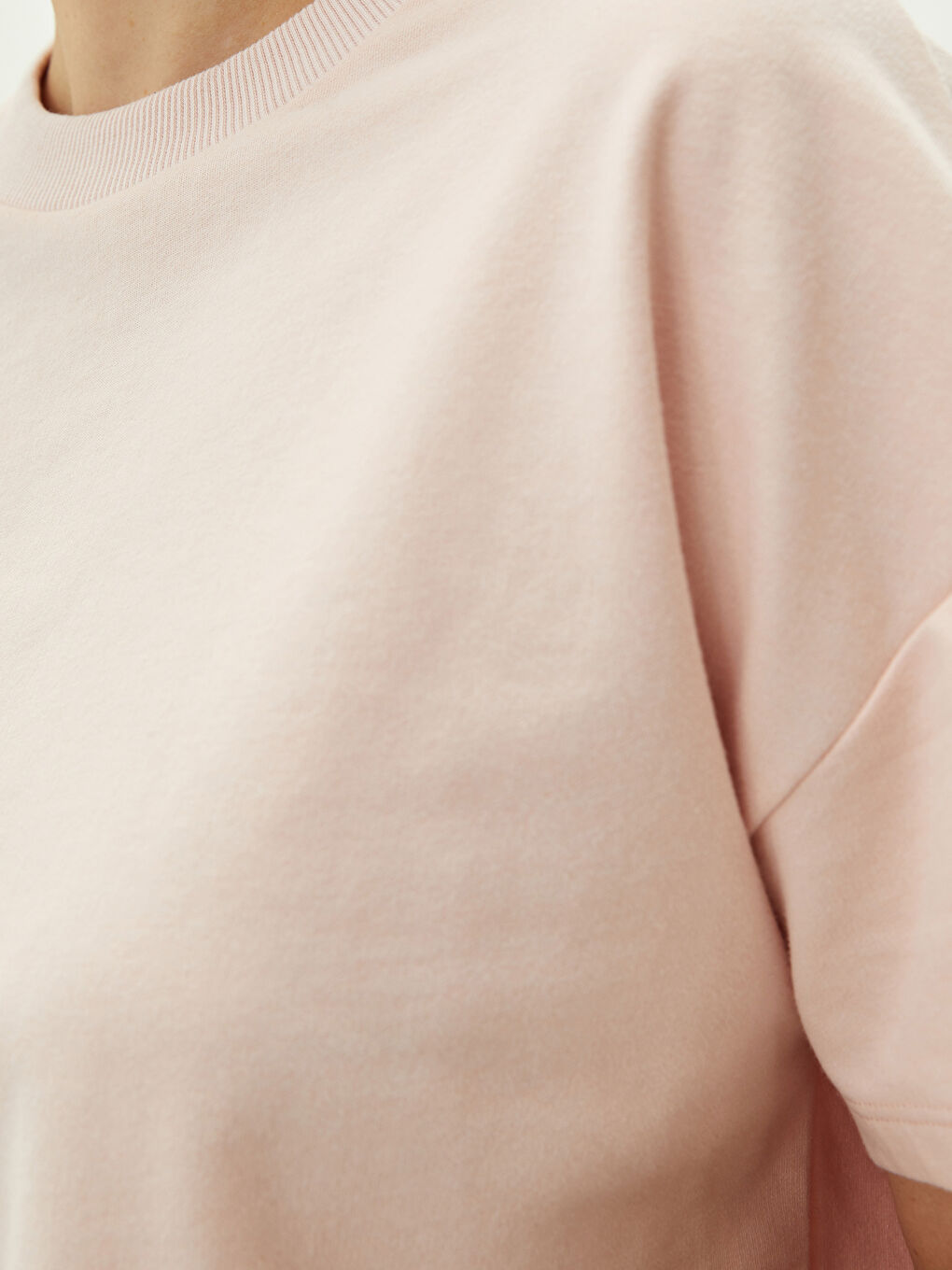 Bisiklet Yaka Düz Kısa Kollu Kadın Tişört-2