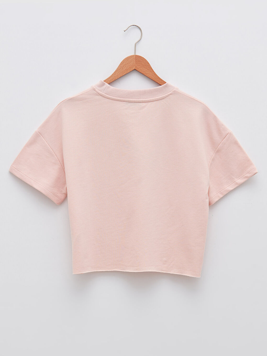 Bisiklet Yaka Düz Kısa Kollu Kadın Tişört-6