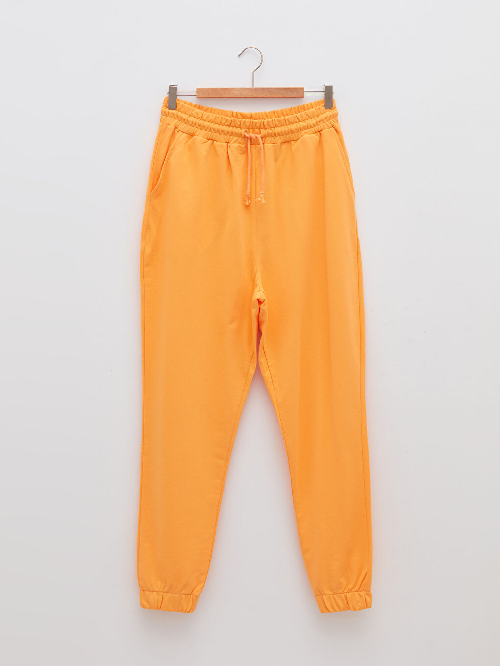 Женские спортивные штаны с эластичной резинкой на талии и карманами-9