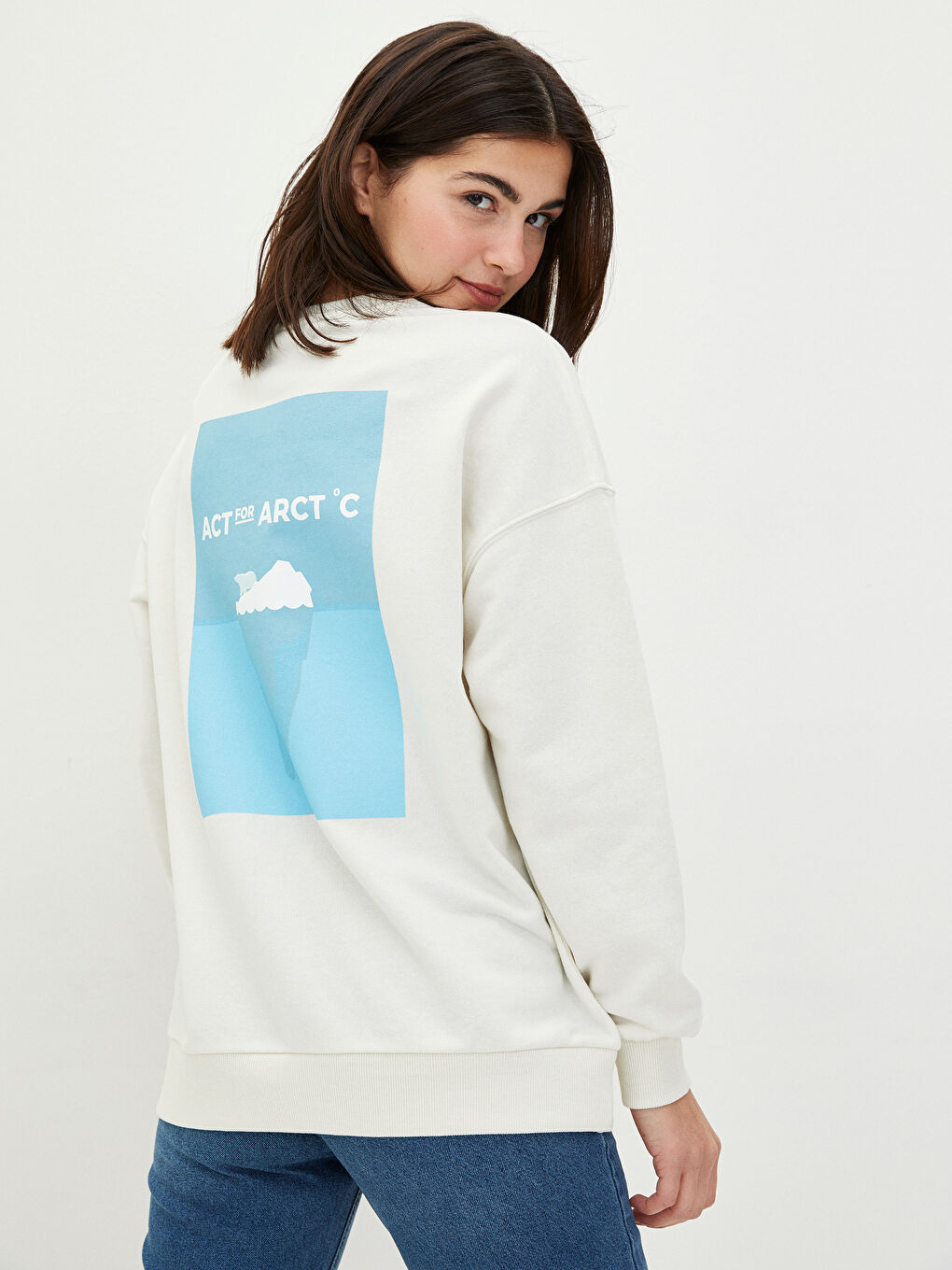 LCW Vision Crew Neck Printed Long Sleeve Women's Sweatshirt