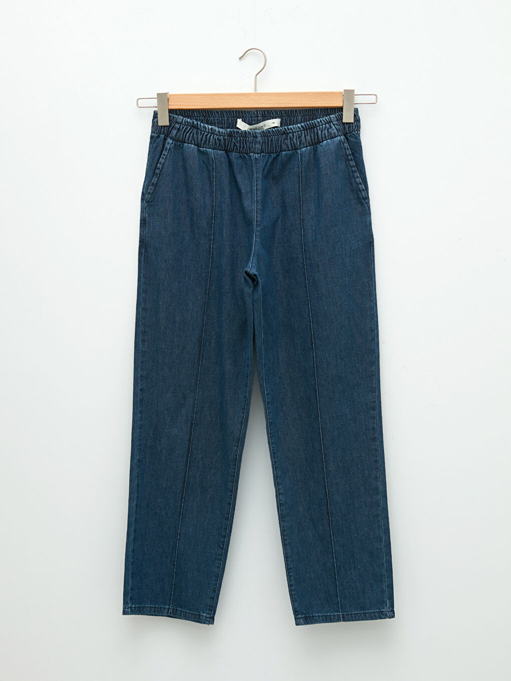 Jeans für Damen mit elastischem Bund, bequemer Passform, geradem Bein und Taschen-5