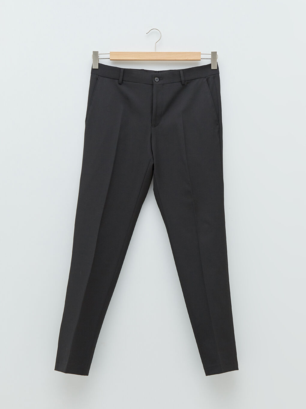 Siyah Slim Fit Gabardin Erkek Pantolon-5