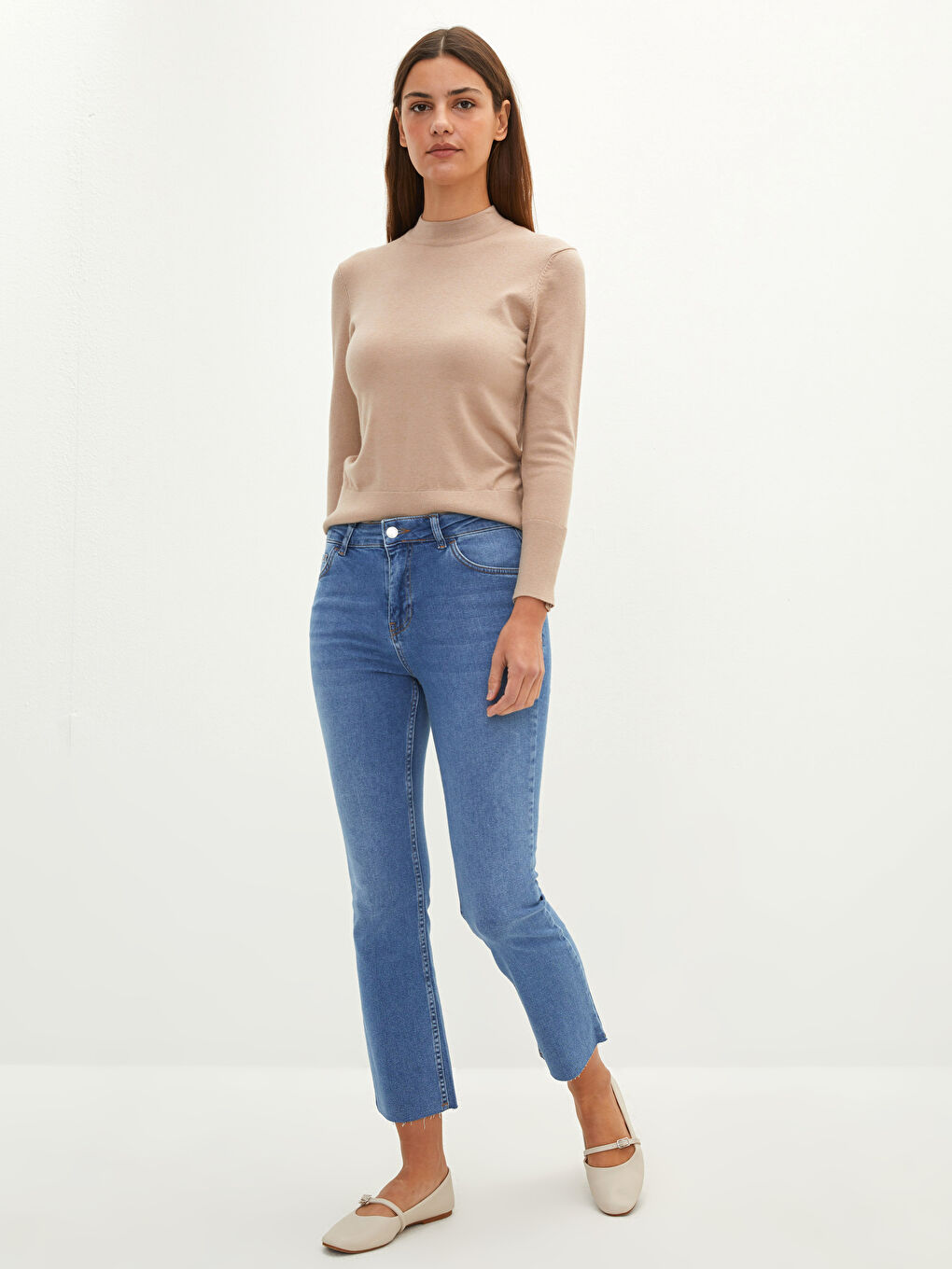 İndigo Mars Flare Kadın Jean Pantolon-1