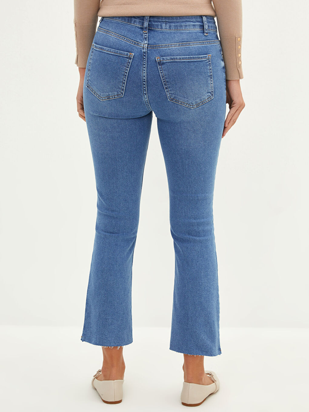 İndigo Mars Flare Kadın Jean Pantolon-4