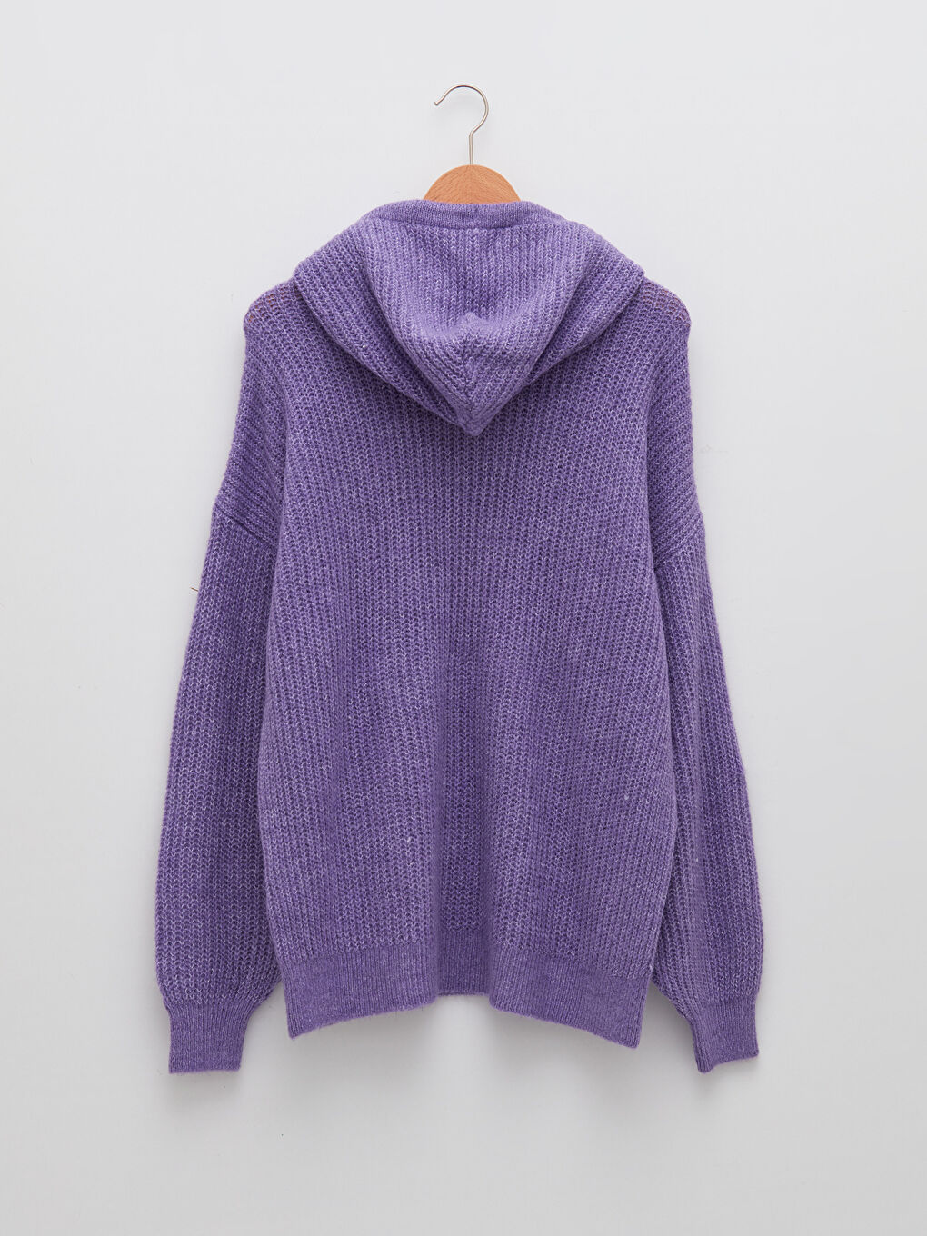 XSIDE Pulover Tricotat Cu Glugă Regular Mânecă Lungă pentru Femei