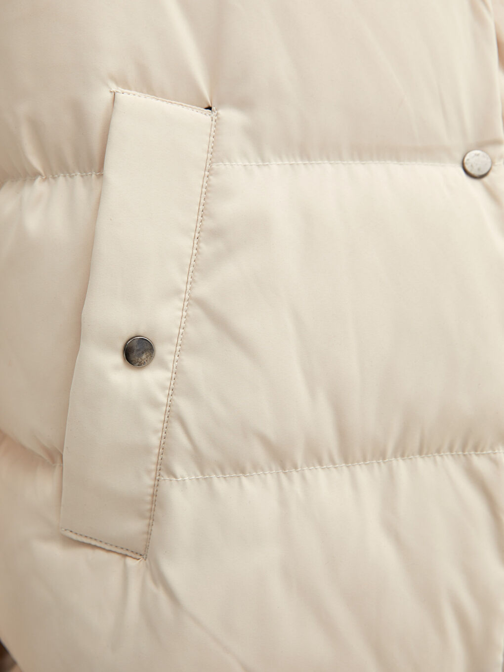 LCW Vision Hooded Collar Straight Long Sleeve Pocket Detailed Women's Down Coat -W1IO96Z8-RYS