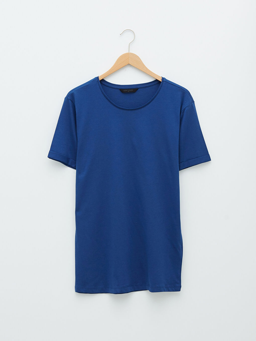 Crew Neck Short Sleeve Basic Combed Cotton Men's T-shirt-5