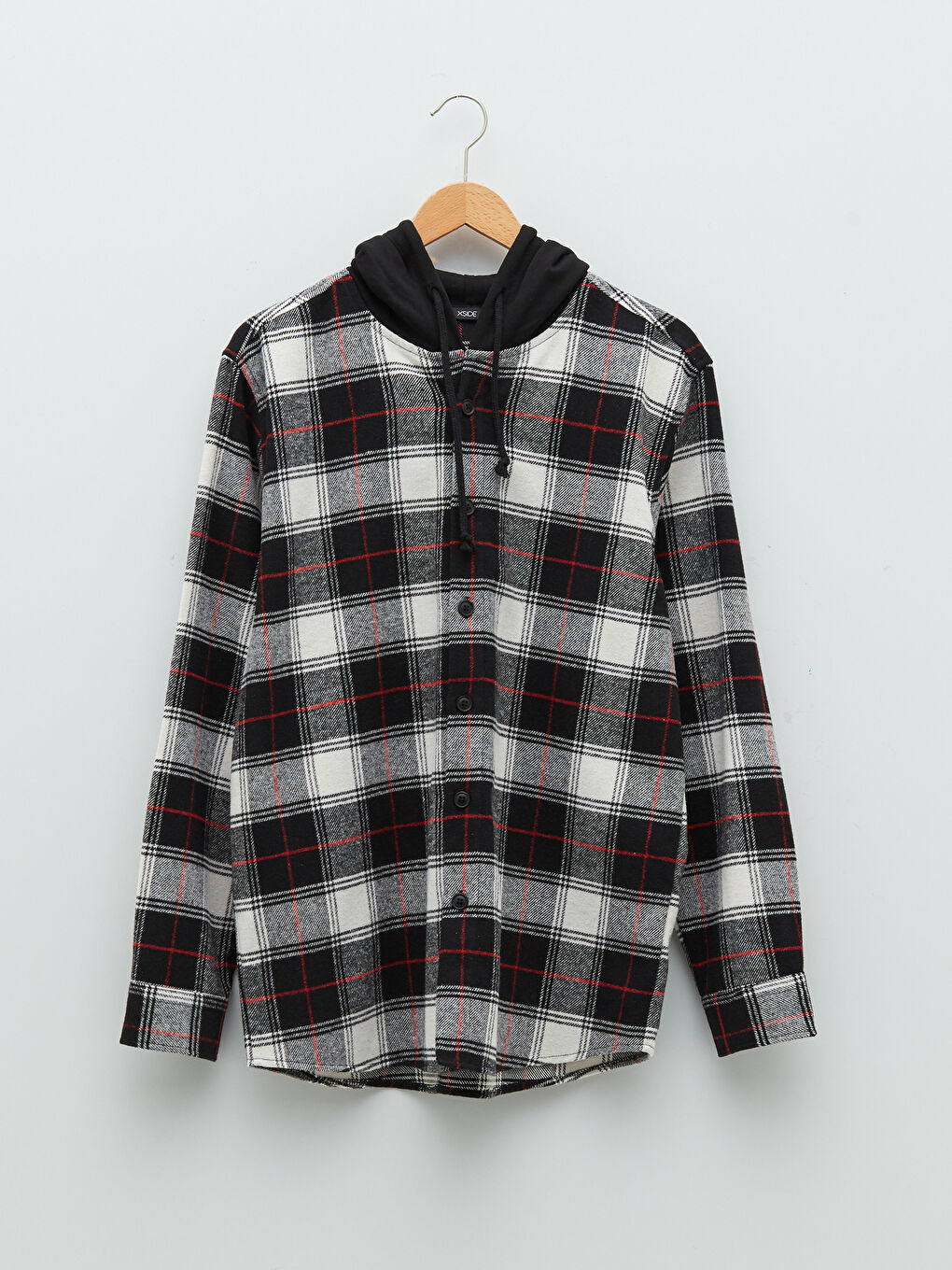 Siyah Regular Fit Uzun Kollu Ekose Erkek Oduncu Gömlek Ceket-5