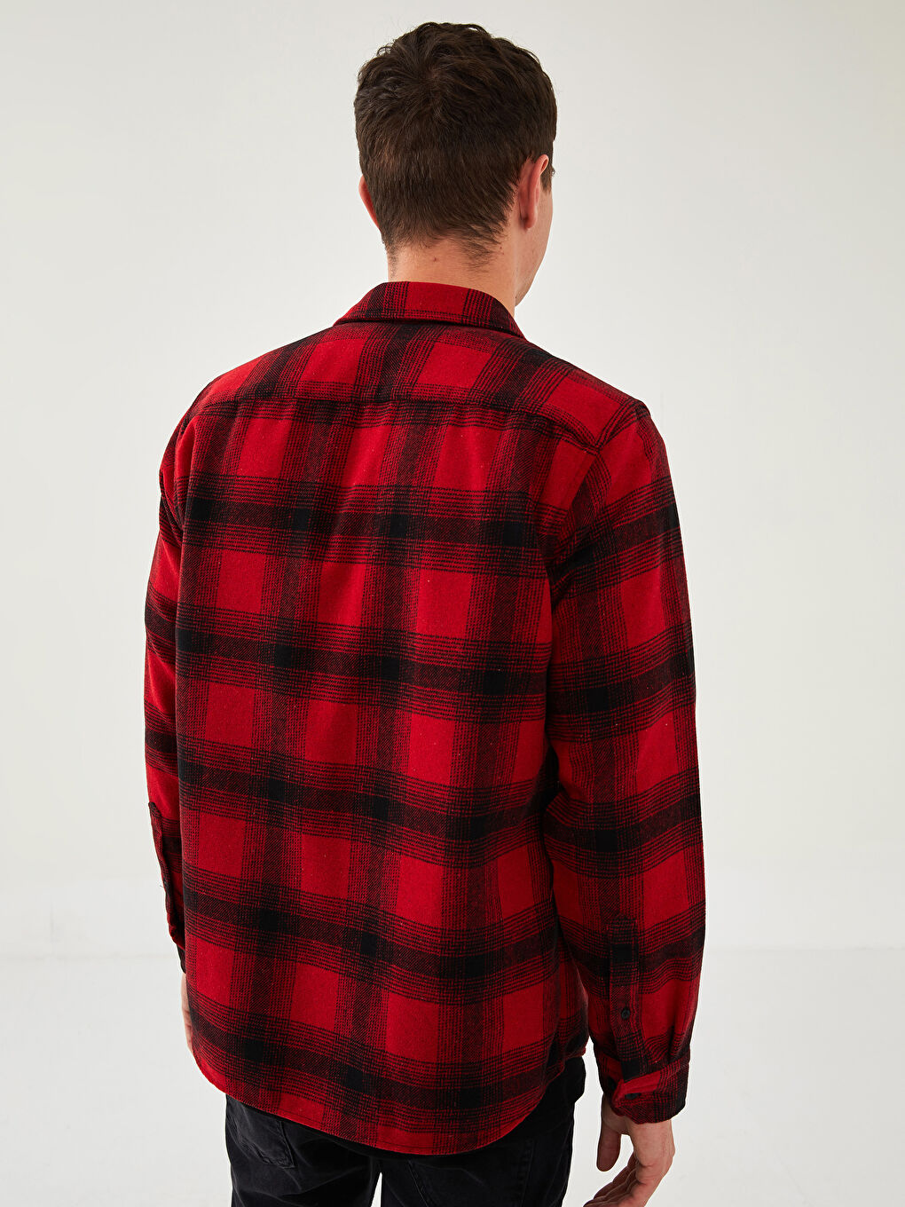 XSIDE Regulär Sitz Langarm Karo Herren Flanellhemd Jacke -W1IP31Z8-LPA