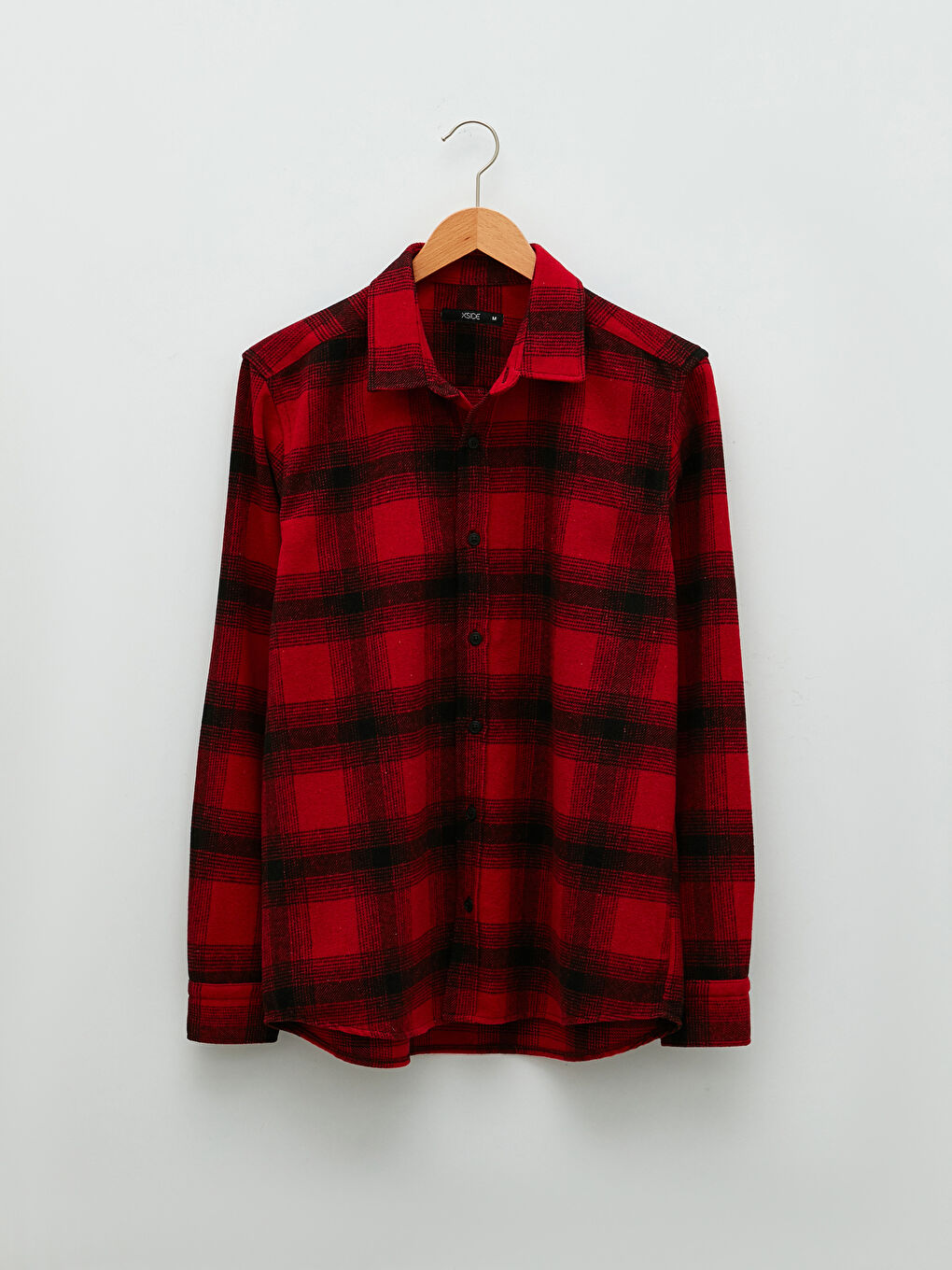 XSIDE Regulär Sitz Langarm Karo Herren Flanellhemd Jacke -W1IP31Z8-LPA
