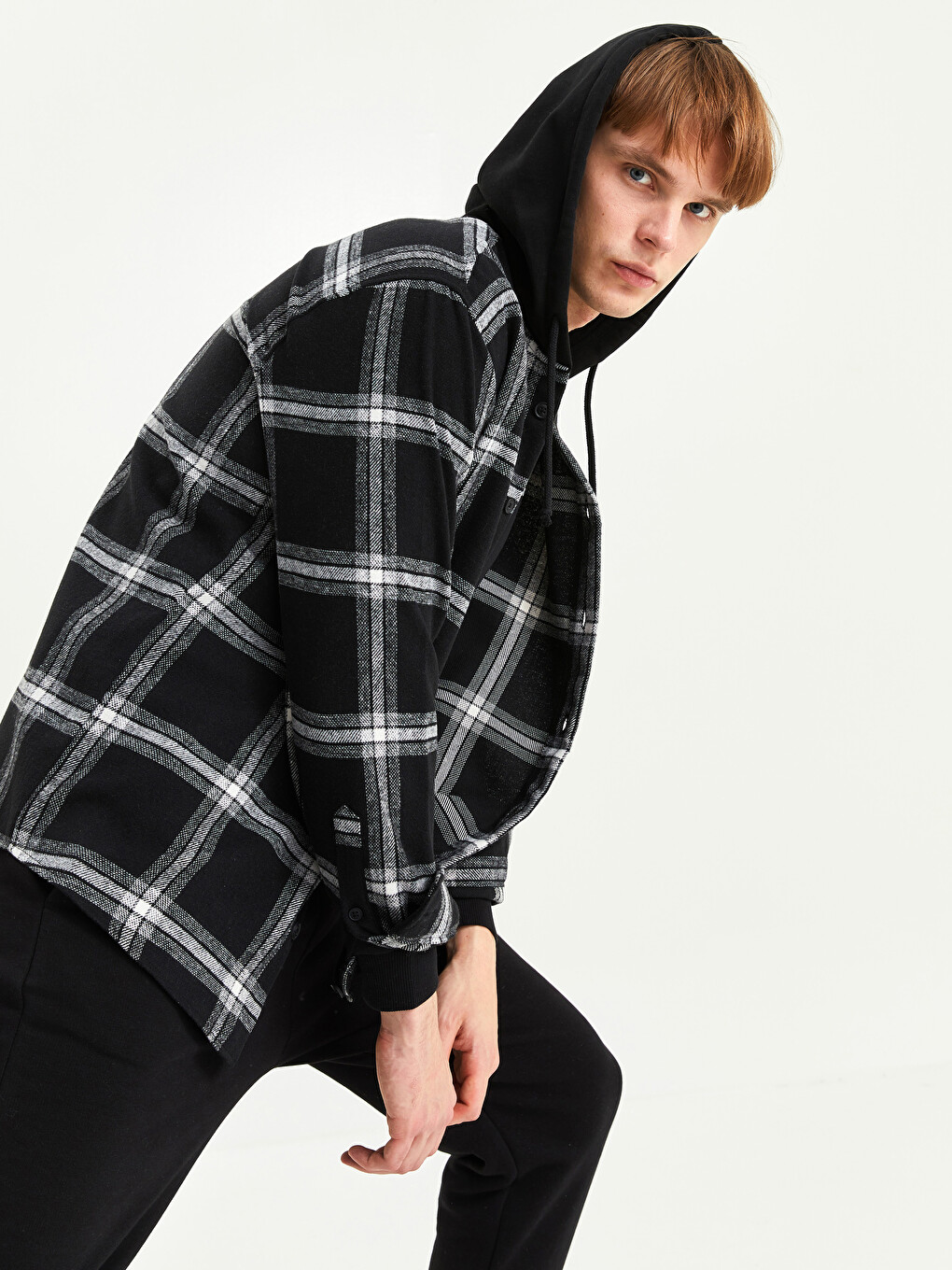 XSIDE Regular Fit Long Sleeve Plaid Men's Flannel Shirt Jacket