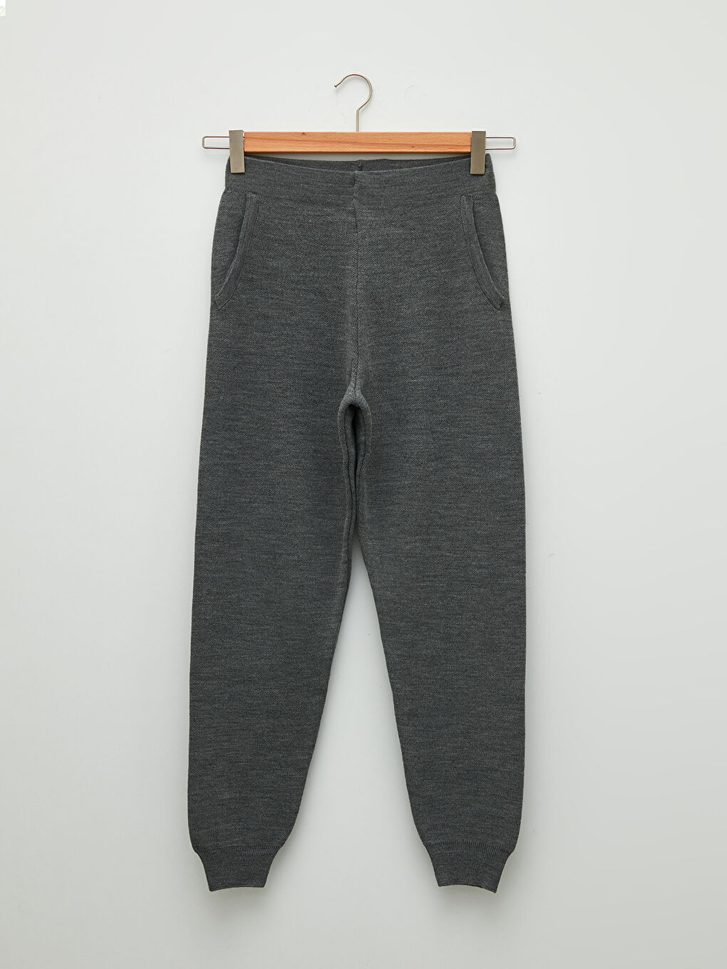 Pantalon de jogging en tricot à taille élastique, poches détaillées, pour femmes-5