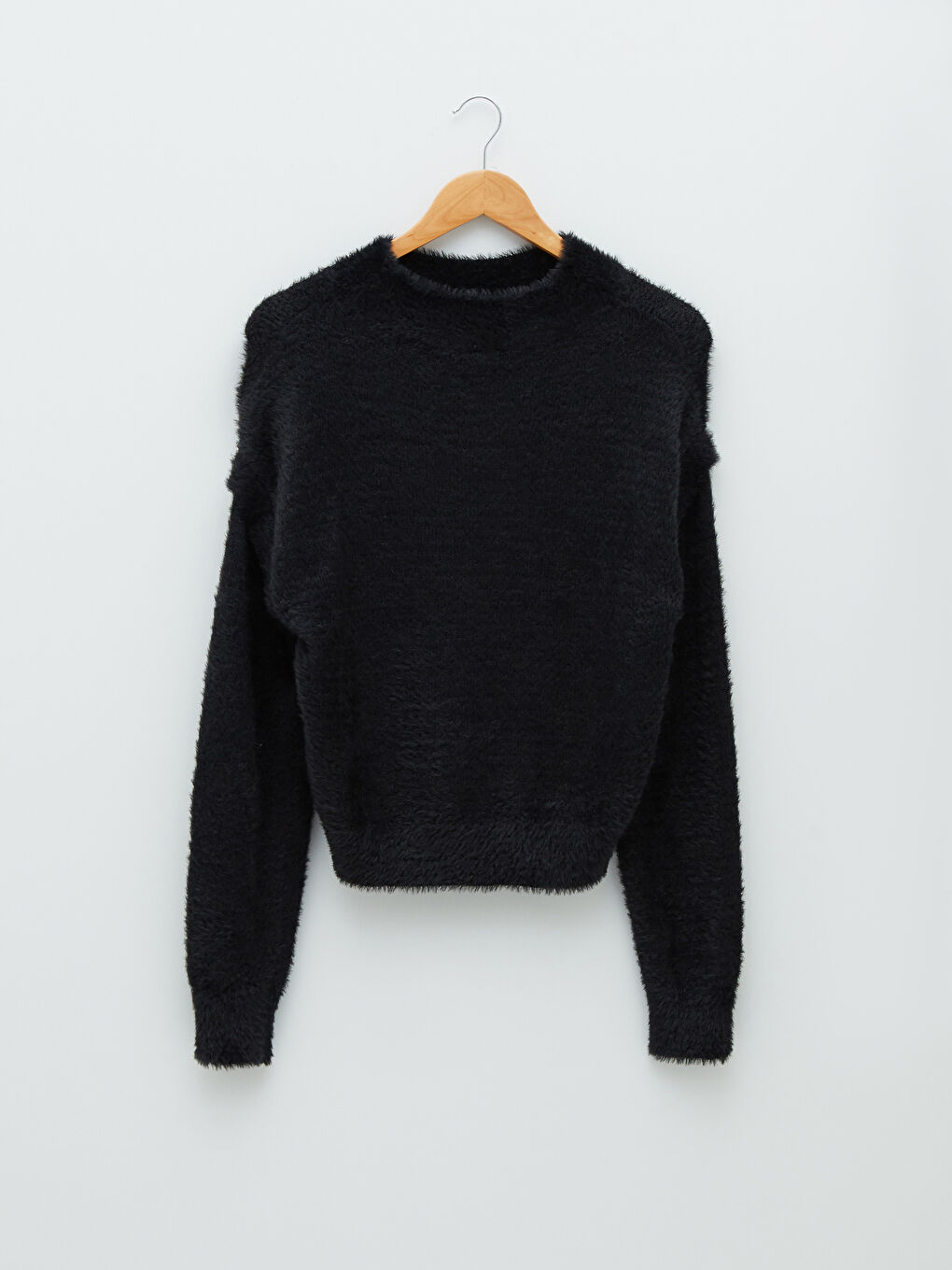 Тік жағалы ұзын жең трикотаж әйелдер жемпір-6