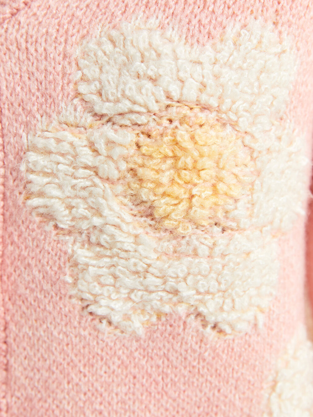 Cardigan Tricotat cu Flori, Mânecă Lungă, Decolteu în V pentru Femei-2