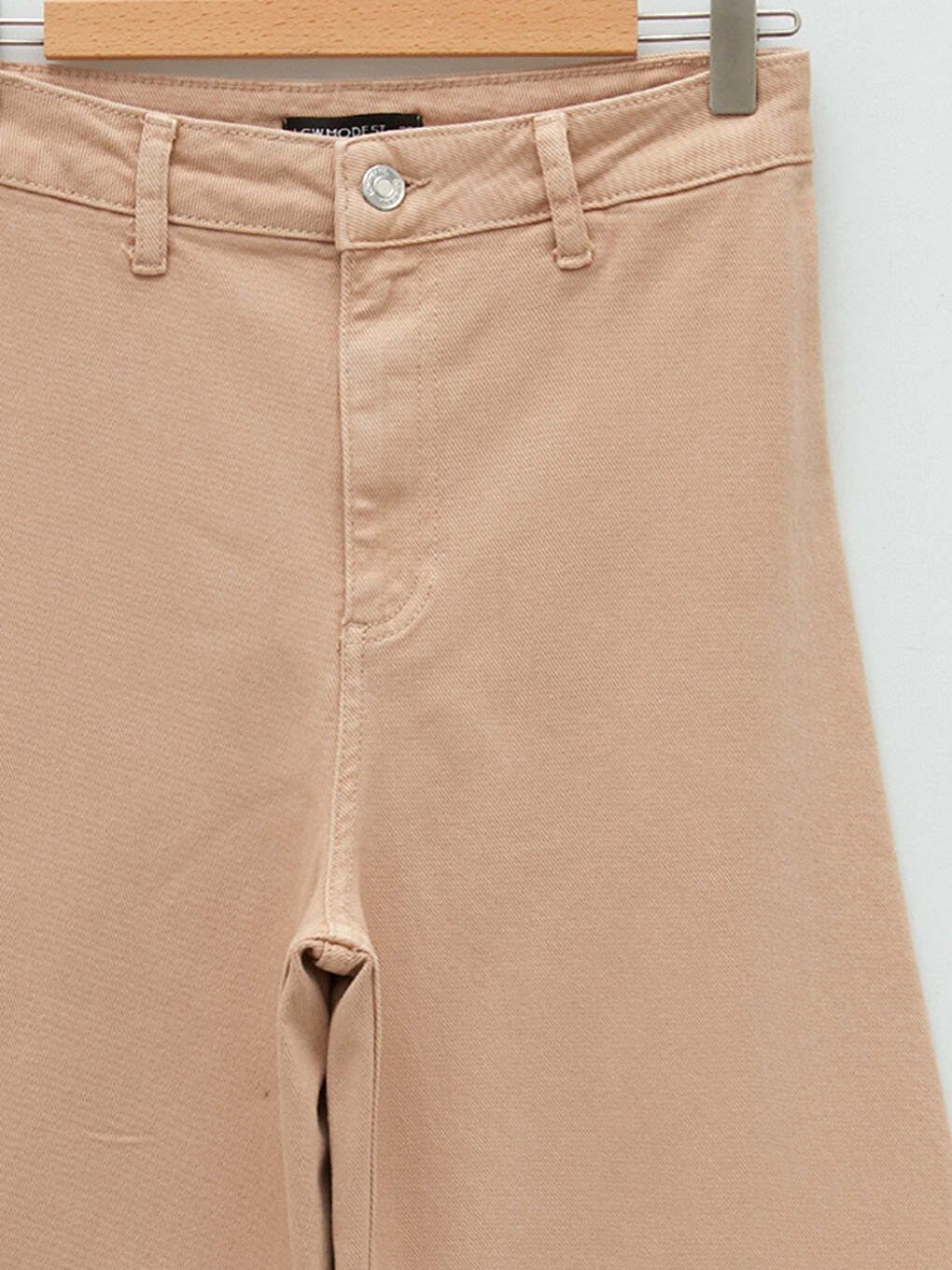 Standard Fit Wide Leg Gabardine Women's Trousers-7