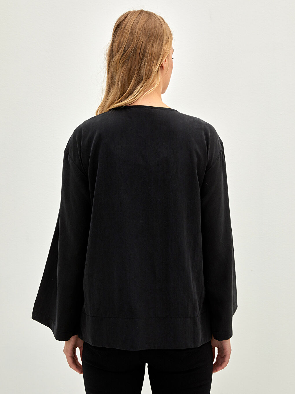 Double Breasted Collar Straight Long Sleeve Maternity Cardigan-3