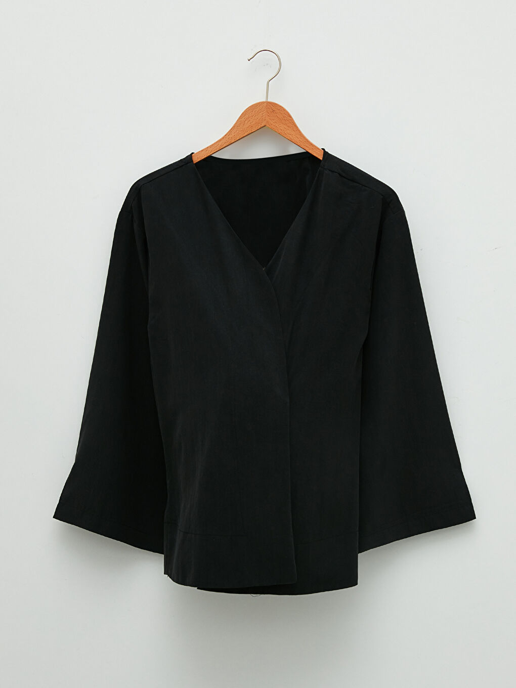 Double Breasted Collar Straight Long Sleeve Maternity Cardigan-4