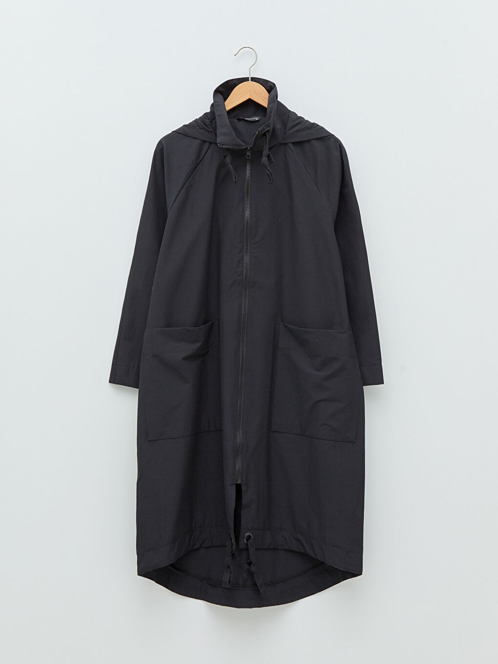 LCWAIKIKI Classic Hooded Flat Long Sleeve Pocket Detailing Women's Coat -W1IQ07Z8-CVL