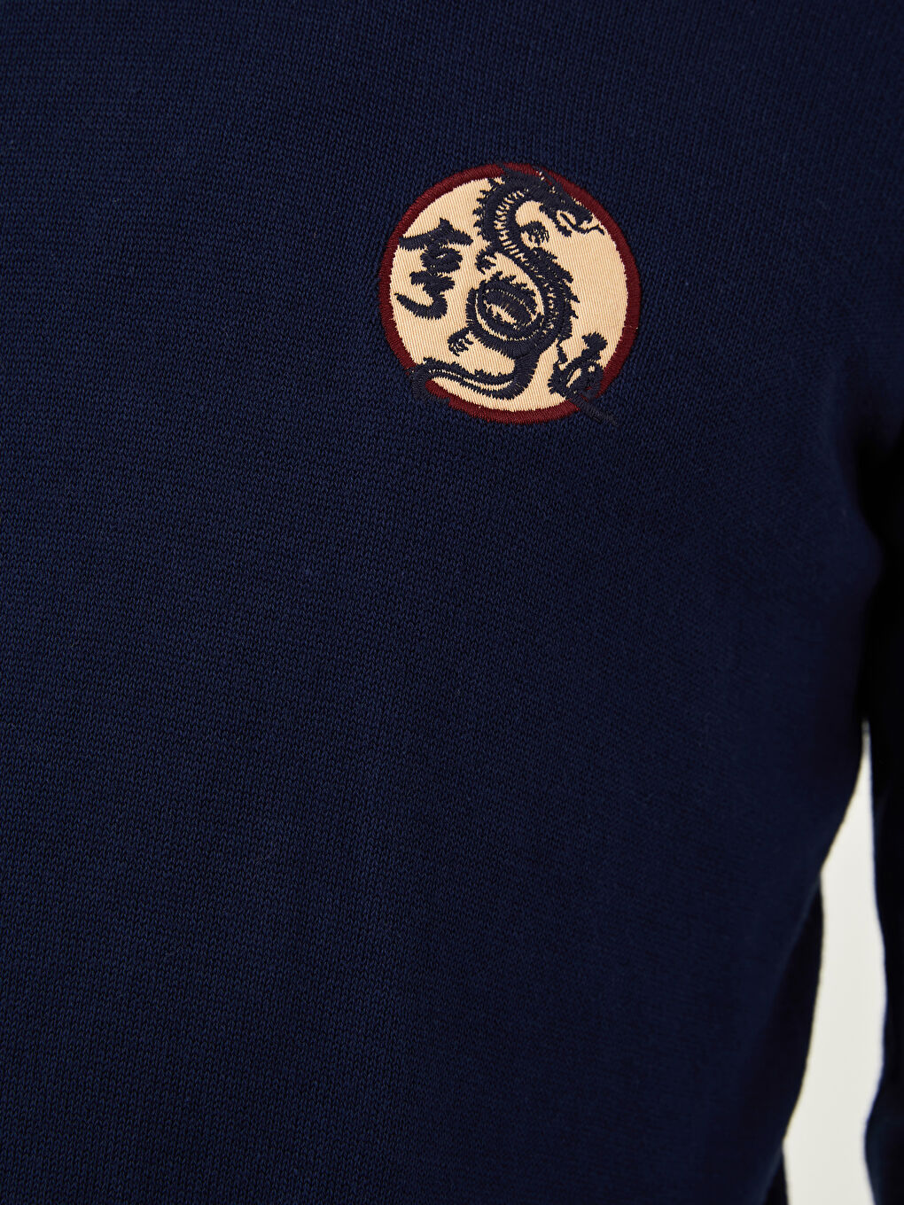 Pulover Tricotat cu Mâneci Lungi Imprimate pentru Bărbați cu Guler Rotund-2