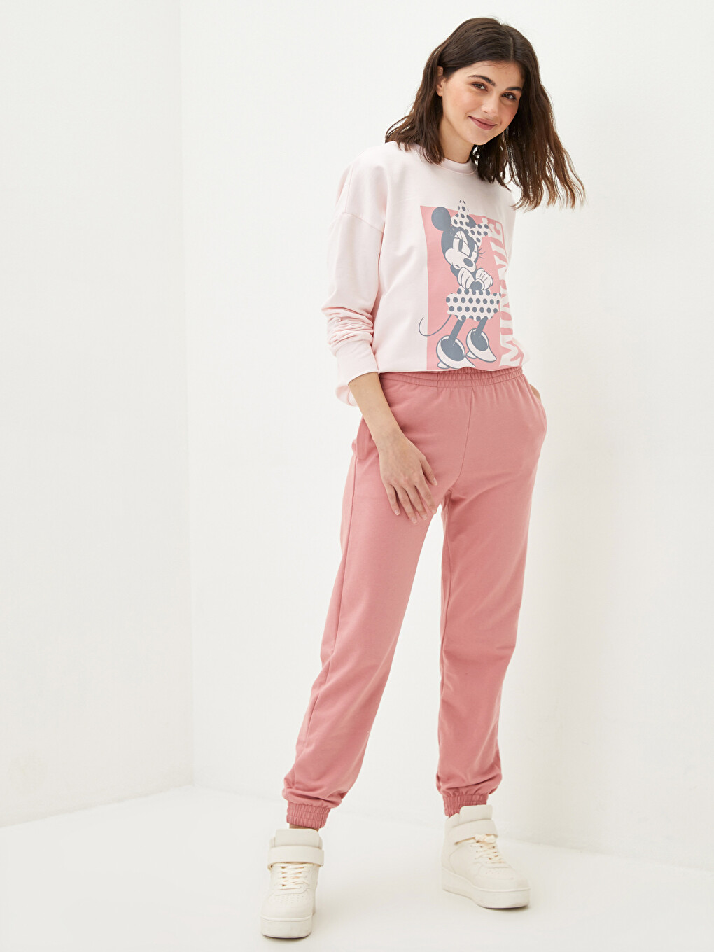 Elastic Waist Regular Pocket Detailed Women's Jogger Sweatpants-1