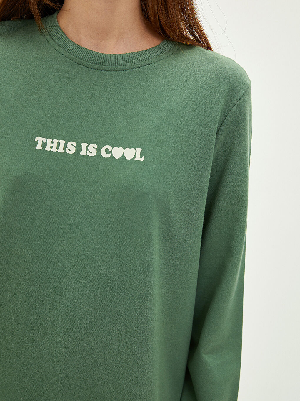 Crew Neck Printed Long Sleeve Women's Sweatshirt Tunic-2