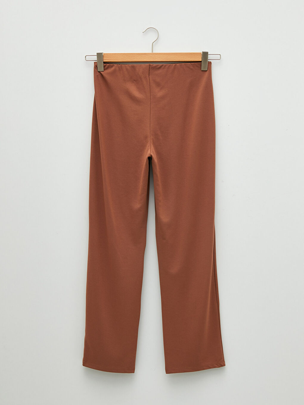 LCW Grace Elastic Waist Straight Ponte Fabric Women's Trousers -W1IR62Z8-GEJ
