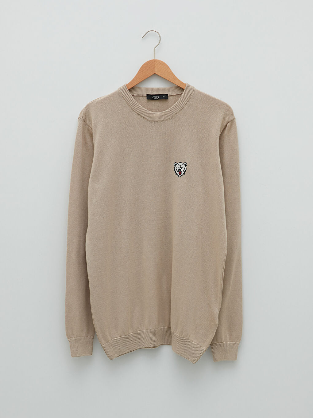 Rundhalsausschnitt Langarm Herren Strickpullover-10