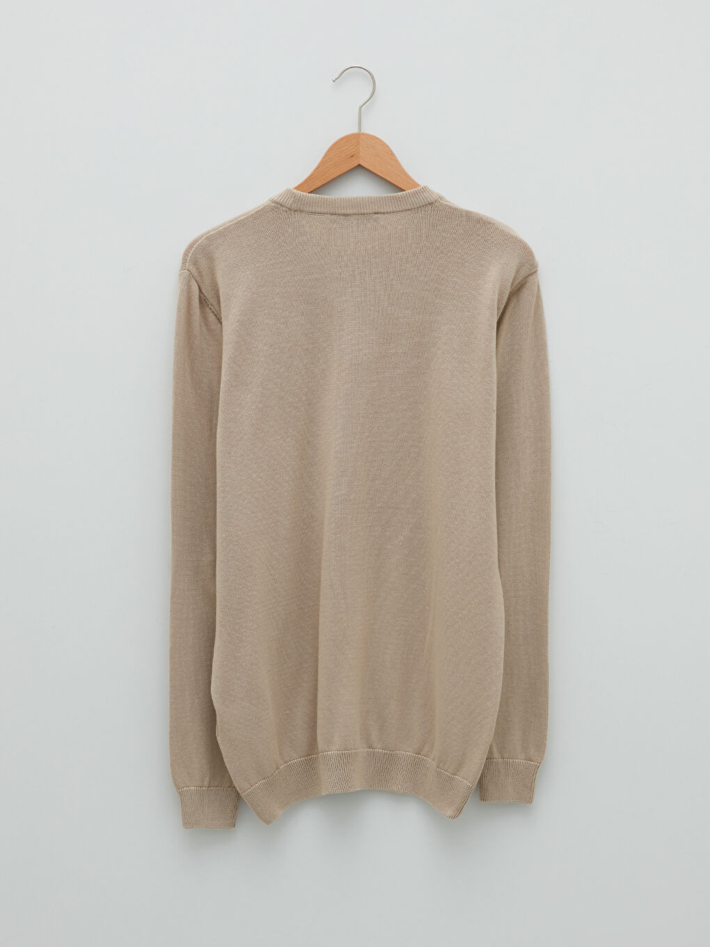 Rundhalsausschnitt Langarm Herren Strickpullover-11