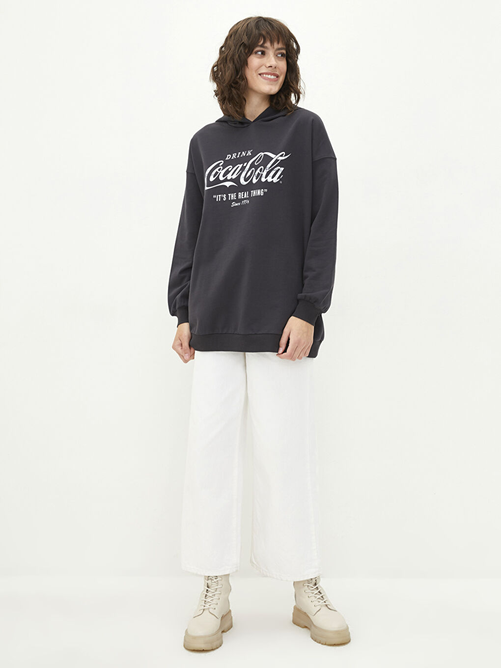 Hoodie Coca Cola Printed Long Sleeve Women's Sweatshirt-2