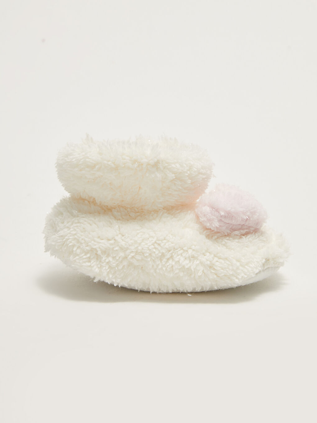 Fur Lined Elastic Baby Girl Pre-Toddler House Shoes-1