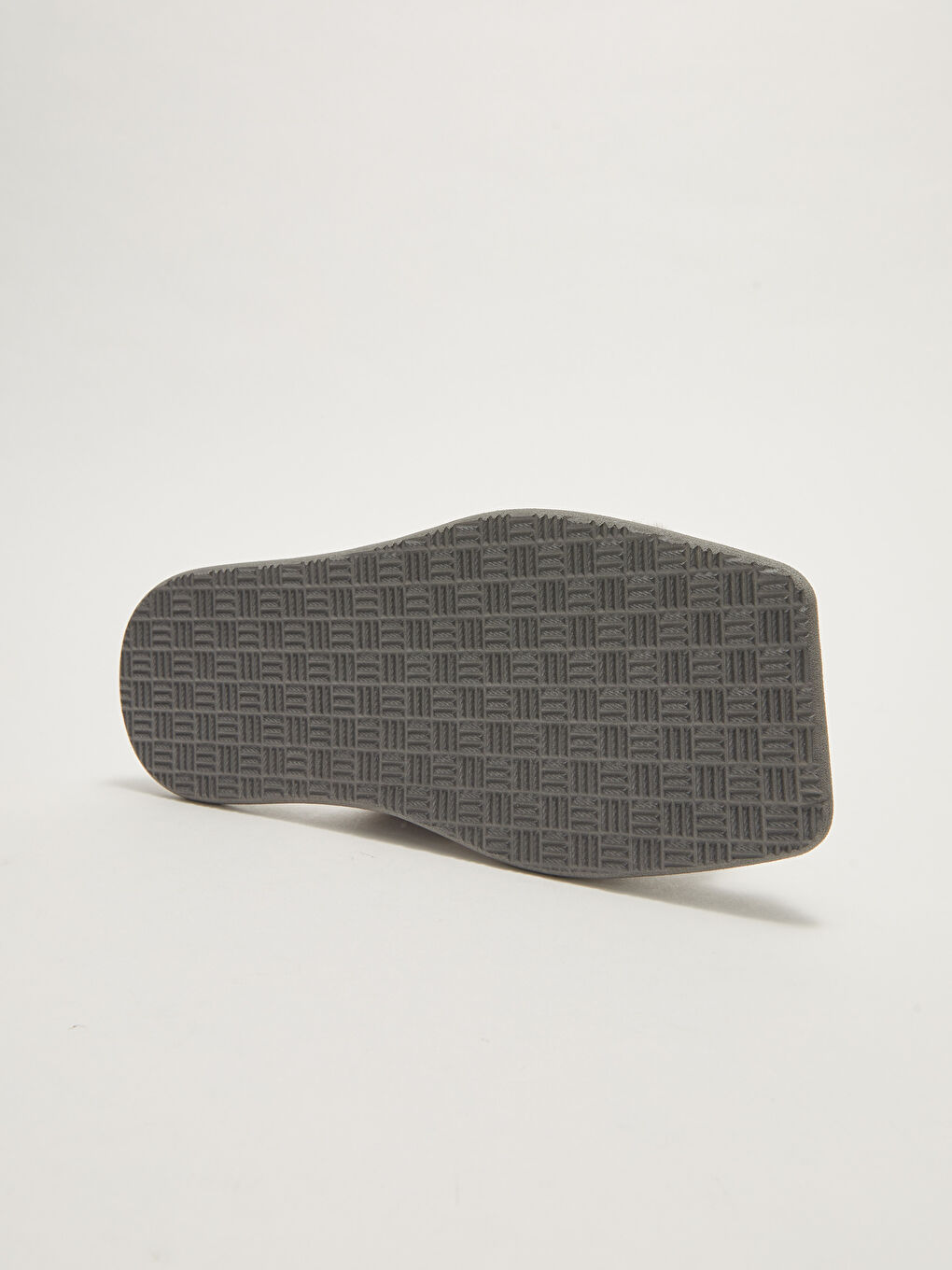 Gri Çift Bantlı Pelüş Kadın Ev Terliği-3