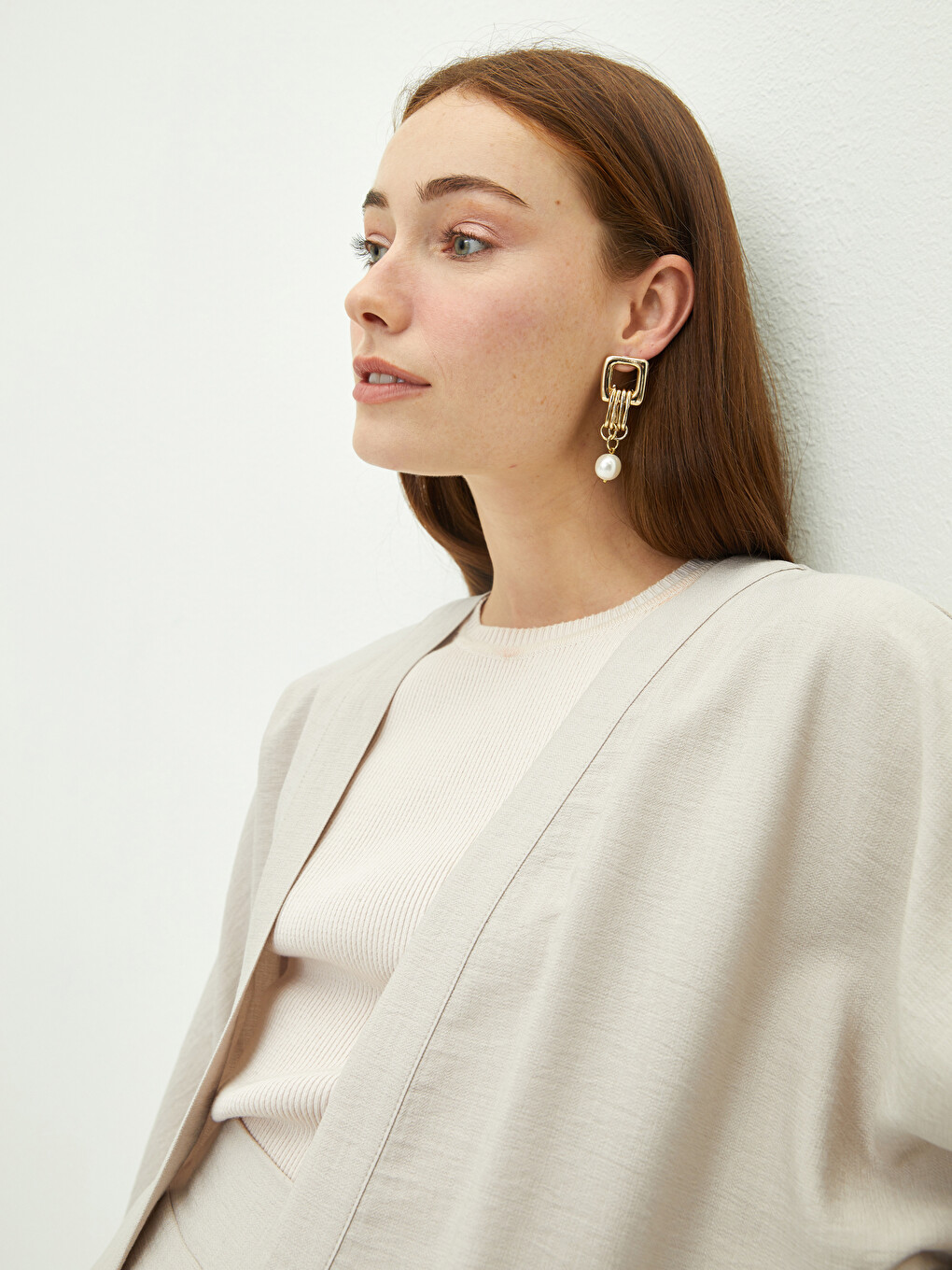 Women's Shawl Collar Plain Kimono-3